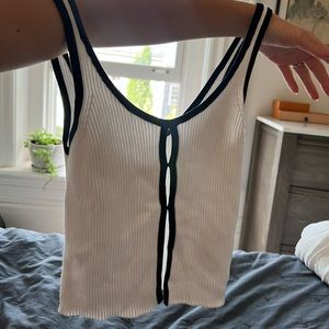 Abercrombie & Fitch White Sweater Tank